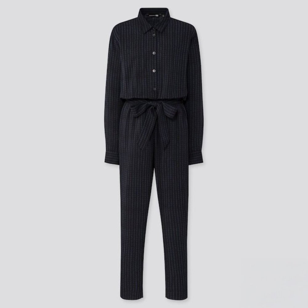 Uniqlo x Marimekko Long Sleeve Jumpsuit in Navy - NWT sz Medium